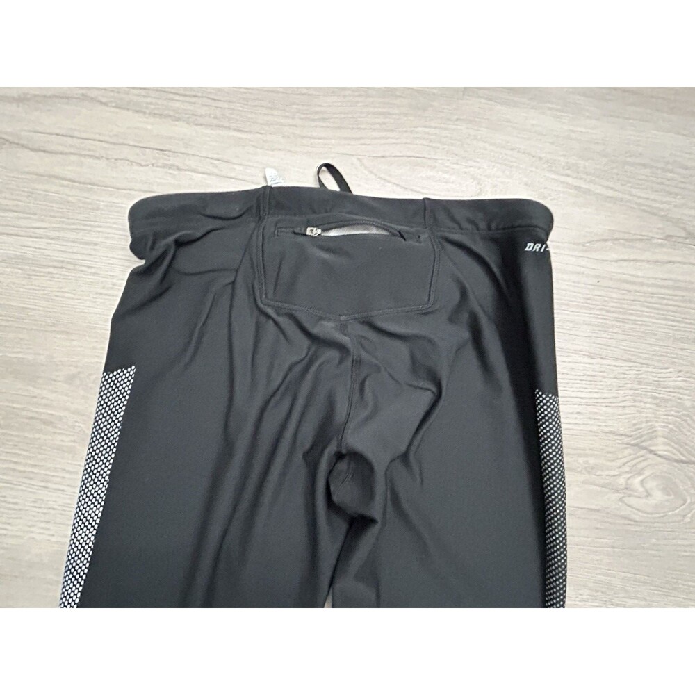 Nike Dri-FIT Men’s Running Leggings Black Reflective Zip Ankle Size XL - Picture 7 of 9
